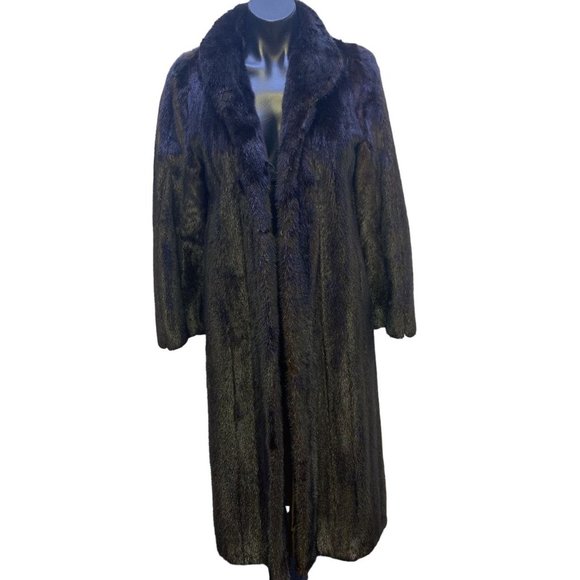 Blackglama Jackets & Blazers - *Blackglama Dark Brown Mink Fur Full Length Coat Small